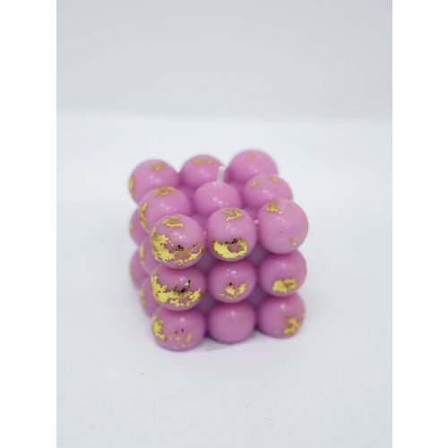 Bubble Candle Lilac/Gold Bubble Candle Lilac/Gold