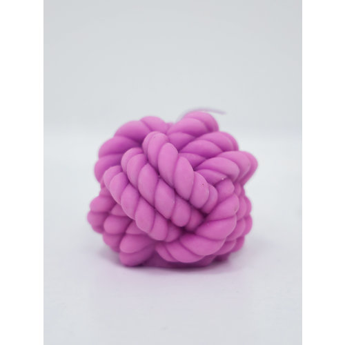 Rope Knot Candle Pink Rope Knot Candle Pink