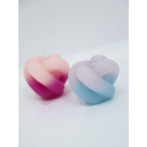 Knot Candle Mixed Blue Knot Candle Mixed Blue