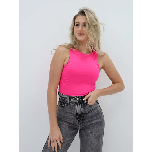 Sleeveless Bodysuit Fuchsia Sleeveless Bodysuit Fuchsia