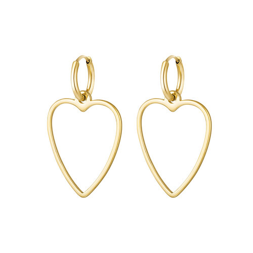 Earrings Basic Heart Gold Earrings Basic Heart Gold