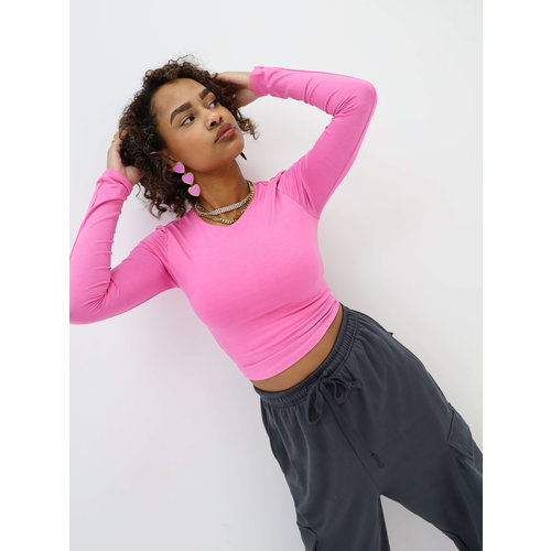 Basic Long Sleeve Top Pink Basic Long Sleeve Top Pink