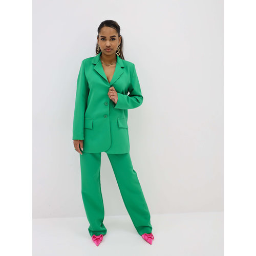 Broek Rechte Pijpen Smaragd Groen Broek Rechte Pijpen Smaragd Groen