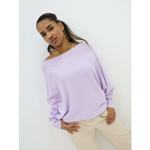Batwing Trui Lila Batwing Trui Lila