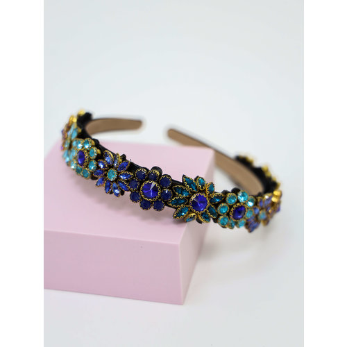 Haarband Bloemen Blauw Haarband Bloemen Blauw
