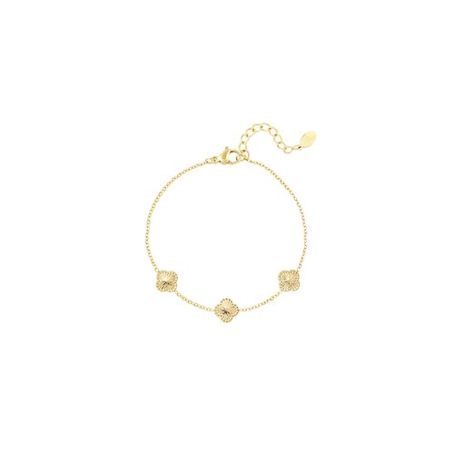 Bracelet Clover With Pattern Gold Bracelet Clover With Pattern Gold