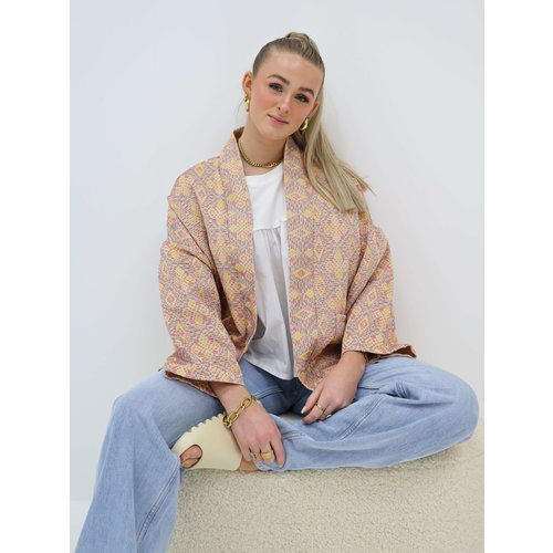 Printed Jacket Pink/Yellow Printed Jacket Pink/Yellow