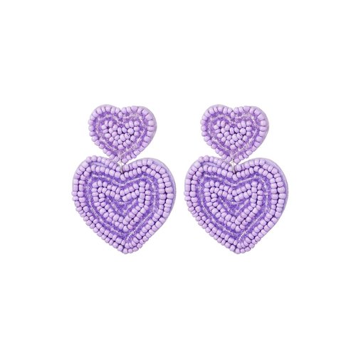 Earrings Big Hearts Lilac Earrings Big Hearts Lilac
