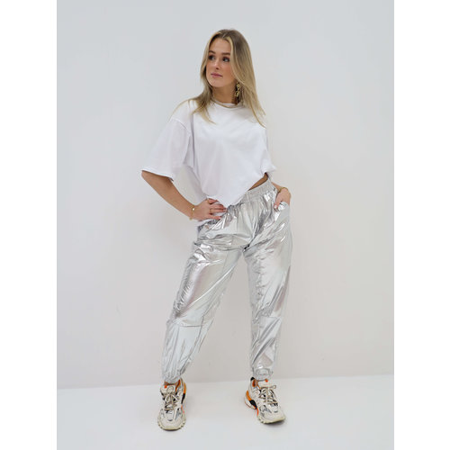 Metallic Parachute Broek Zilver Metallic Parachute Broek Zilver