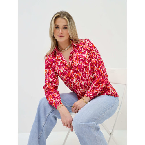 Print Blouse Fuchsia Print Blouse Fuchsia