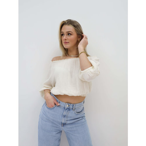 Off Shoulder Top Beige Off Shoulder Top Beige
