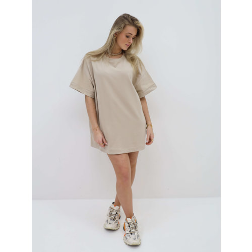 T-Shirt Dress Beige T-Shirt Dress Beige