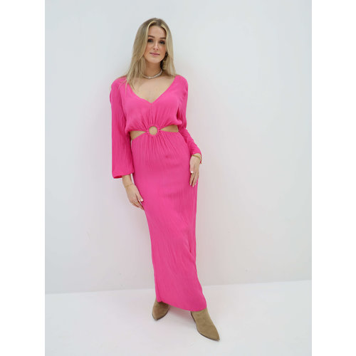 Maxi Jurk Cut Out Roze Maxi Jurk Cut Out Roze