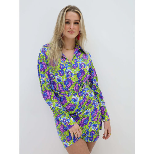 Floral Dress Green/Blue Floral Dress Green/Blue