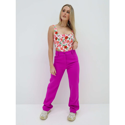 Straight Leg Trousers Purple Straight Leg Trousers Purple