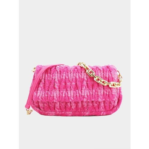 Baguette Tweed Geruite Tas Roze Baguette Tweed Geruite Tas Roze