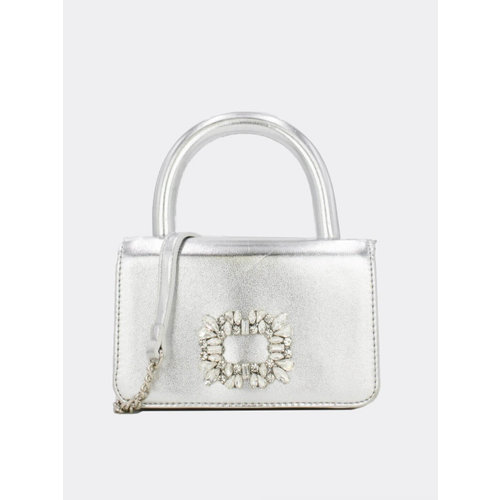 Diamanten Mini Tas Zilver Diamanten Mini Tas Zilver