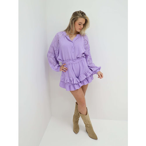 Broderie Skort Lila Broderie Skort Lila