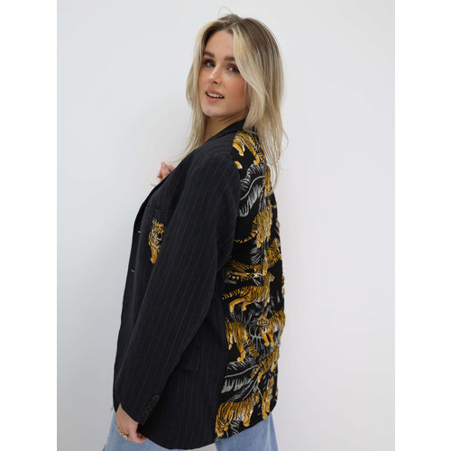 Vintage Reworked Blazer Tiger Grey Vintage Reworked Blazer Tiger Grey