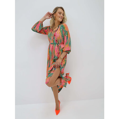 Maxi Print Jurk Roze Maxi Print Jurk Roze