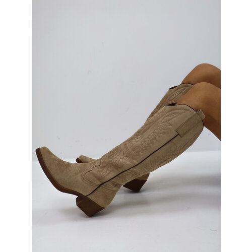 Cowboy Boots Suede Beige Cowboy Boots Suede Beige