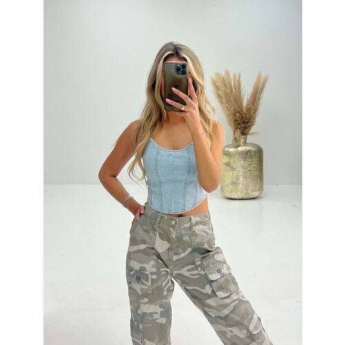 Denim Corset Top Blue Denim Corset Top Blue