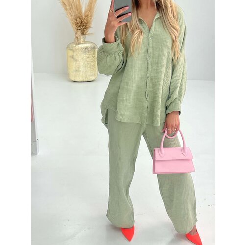 Tetra Button Blouse Khaki Tetra Button Blouse Khaki