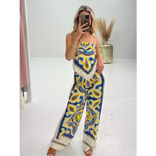 Bandana Top With Straps Blue/Yellow Bandana Top With Straps Blue/Yellow
