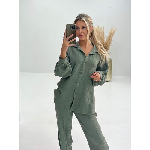 Tetra Button Blouse Army Green Tetra Button Blouse Army Green