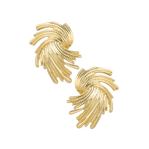 Earrings Twizzel With Print Gold Earrings Twizzel With Print Gold