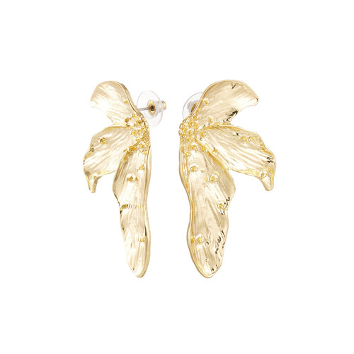 Earrings Asymmetrical Look Gold Earrings Asymmetrical Look Gold