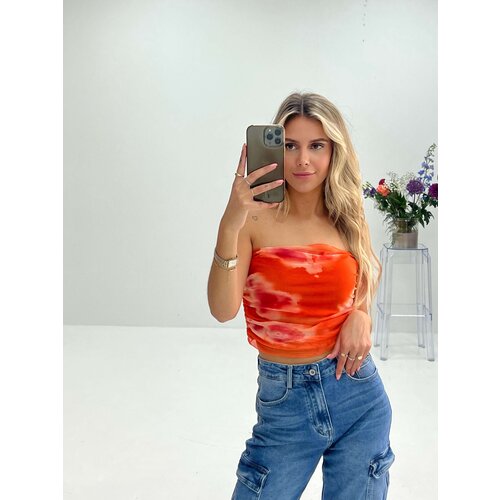 Mesh Tube Top Oranje Mesh Tube Top Oranje