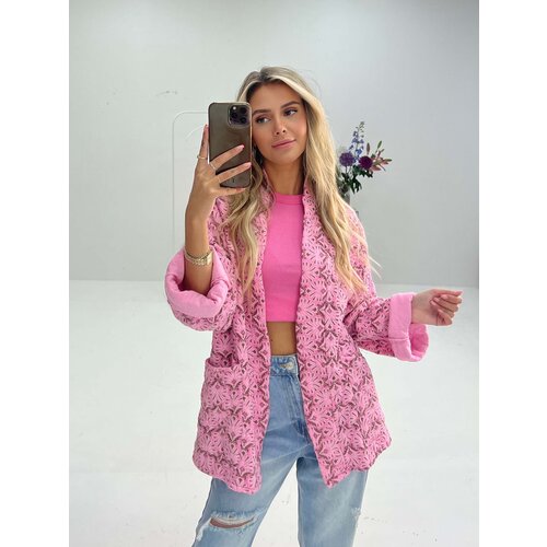 Puffy Print Jacket Soft Pink Puffy Print Jacket Soft Pink