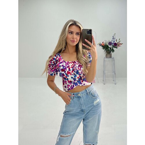 Satijnen Crop Top Fuchsia Satijnen Crop Top Fuchsia