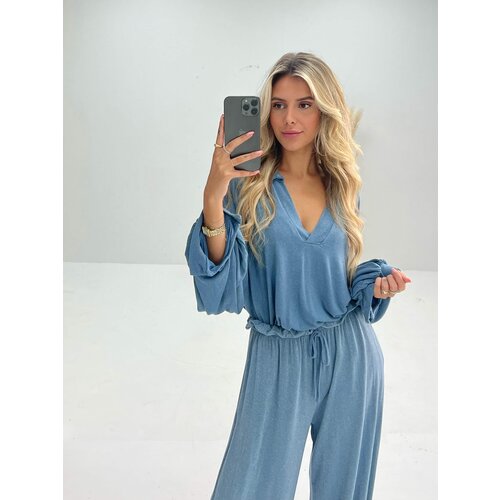 Wide Blouse Blue Wide Blouse Blue