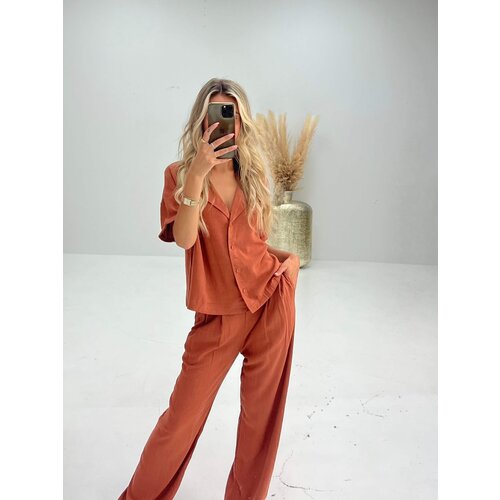 Linnen Blouse Rust Linnen Blouse Rust