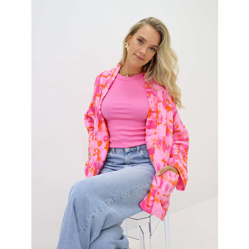Puffy Print Jacket Pink/Orange Puffy Print Jacket Pink/Orange