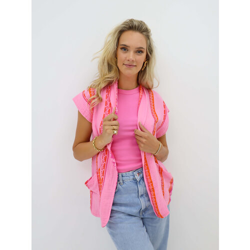 Gilet Print Pink Gilet Print Pink