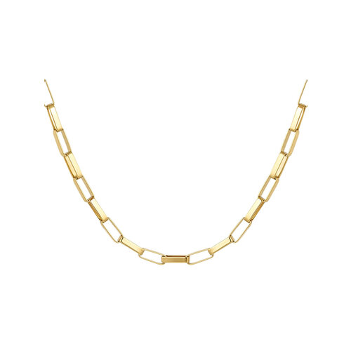Link Chain Elongated Links Stainless Steel Gold Link Chain Elongated Links Stainless Steel Gold