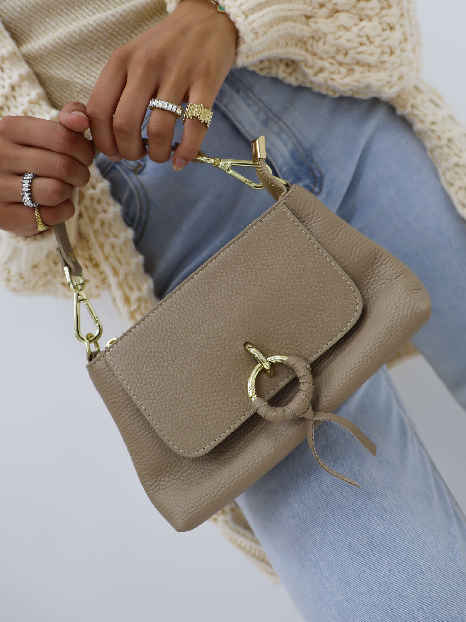 Taupe handbags discount