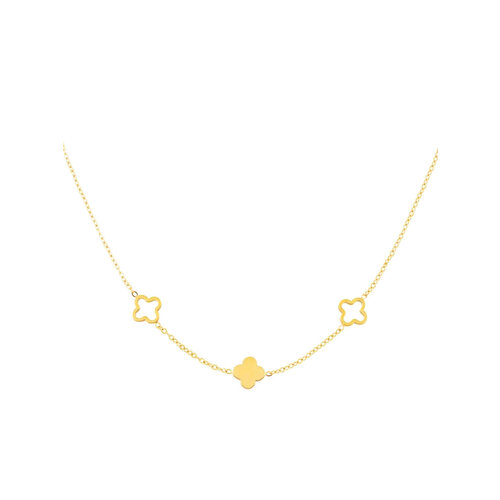 Necklace Clovers Stainless Steel Gold Necklace Clovers Stainless Steel Gold