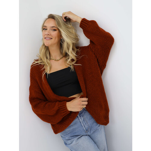 Knitted Cardigan Rust Knitted Cardigan Rust
