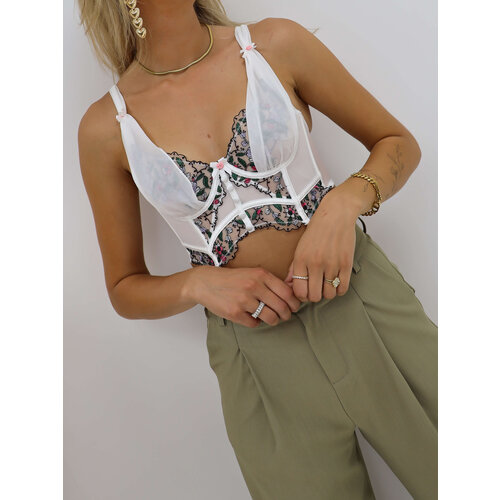 Lace Corset Top White Lace Corset Top White