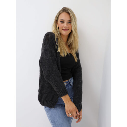 Knitted Cardigan Dark Grey Knitted Cardigan Dark Grey
