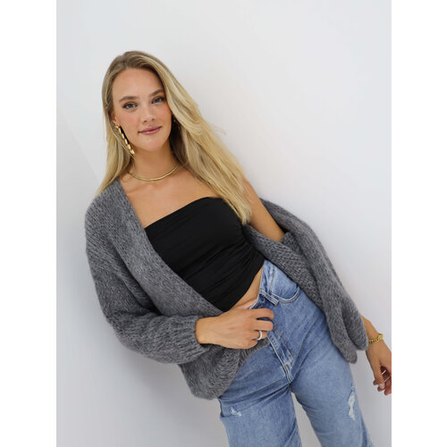 Knitted Cardigan Grey Knitted Cardigan Grey