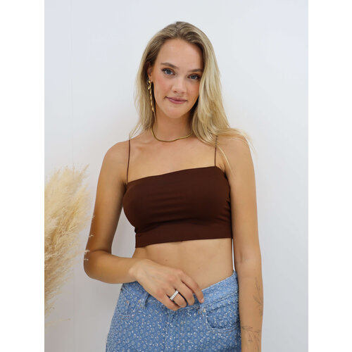 Liya Crop Top Brown Liya Crop Top Brown