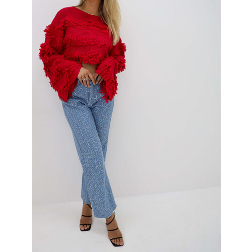 Straight Sequins Trousers Blue Straight Sequins Trousers Blue