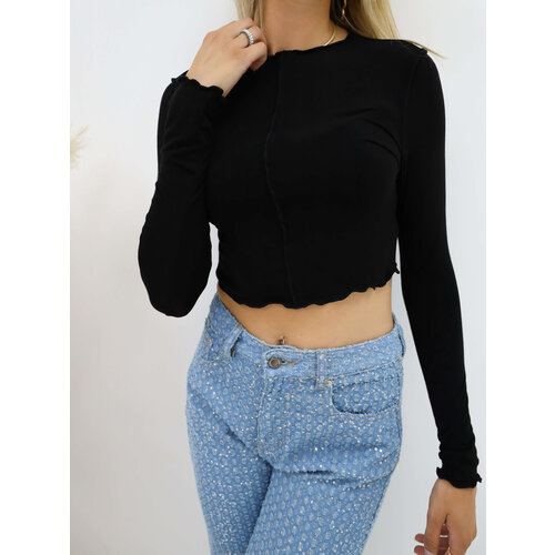 Long Sleeve Front Line Top Black Long Sleeve Front Line Top Black