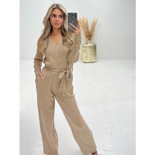 Jumpsuit Buttons Camel Jumpsuit Buttons Camel