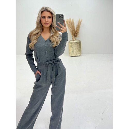 Jumpsuit Buttons Grey Jumpsuit Buttons Grey